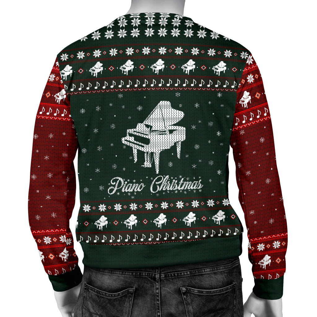 Piano Christmas Men's Sweater