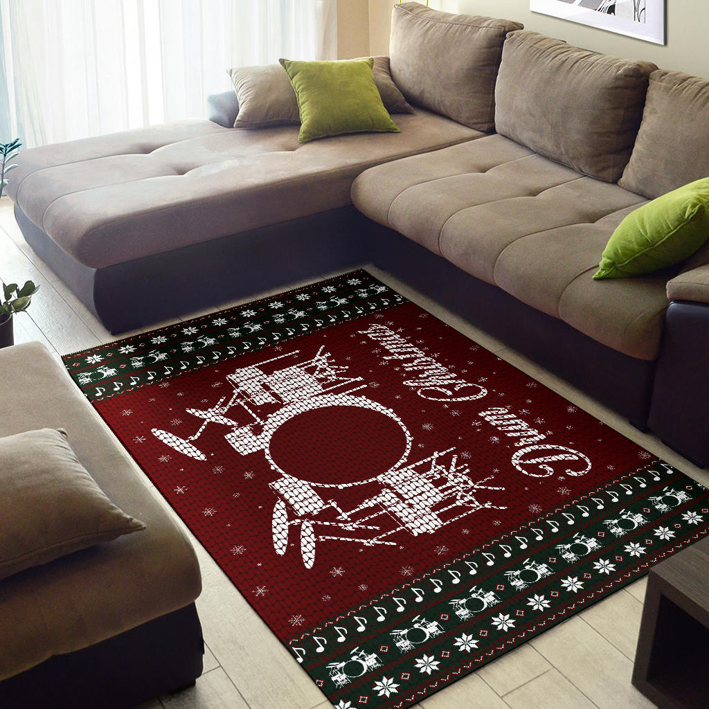 Drum Christmas Snowflake Area Rug