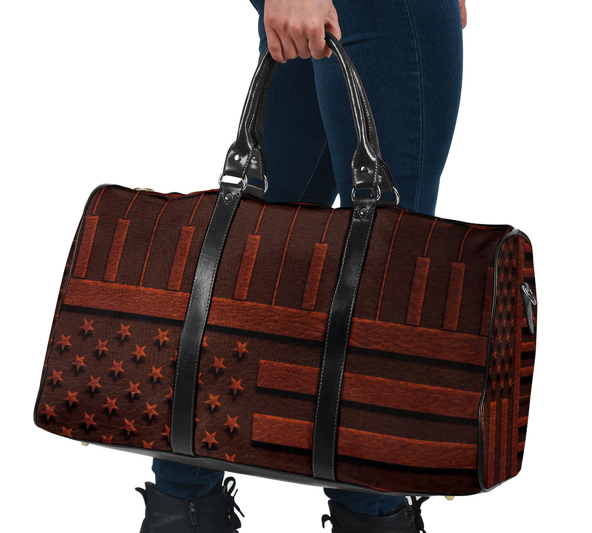 Piano American Flag Travel Bag