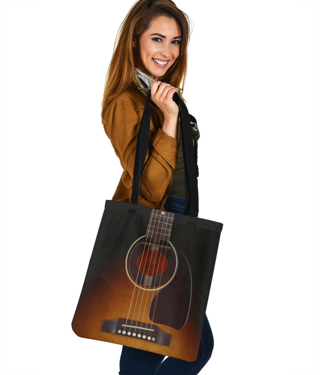 Black Guitar Tote Bag