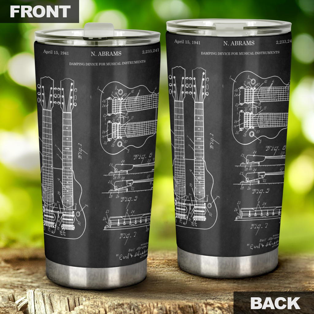 Electric Guitar Black Patent Tumbler