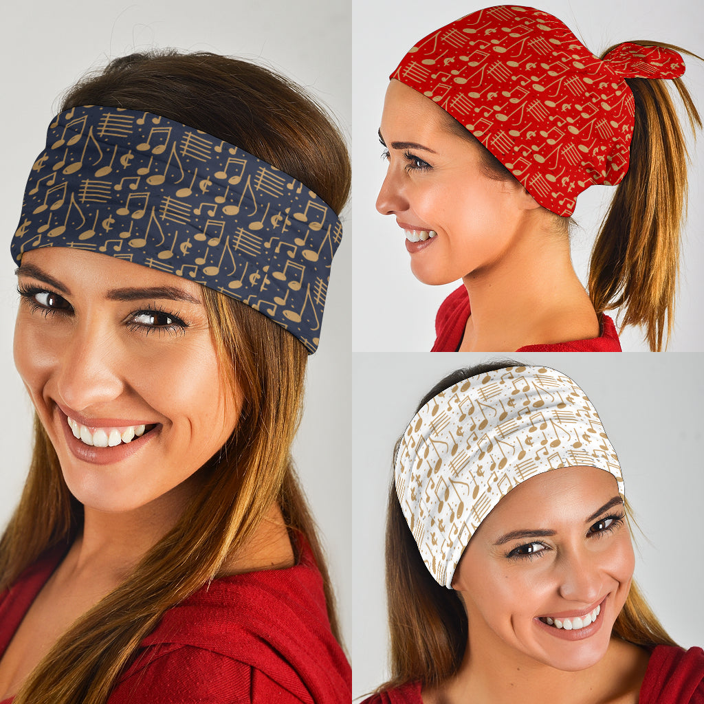 Vintage Music Notes Bandana 3-Pack