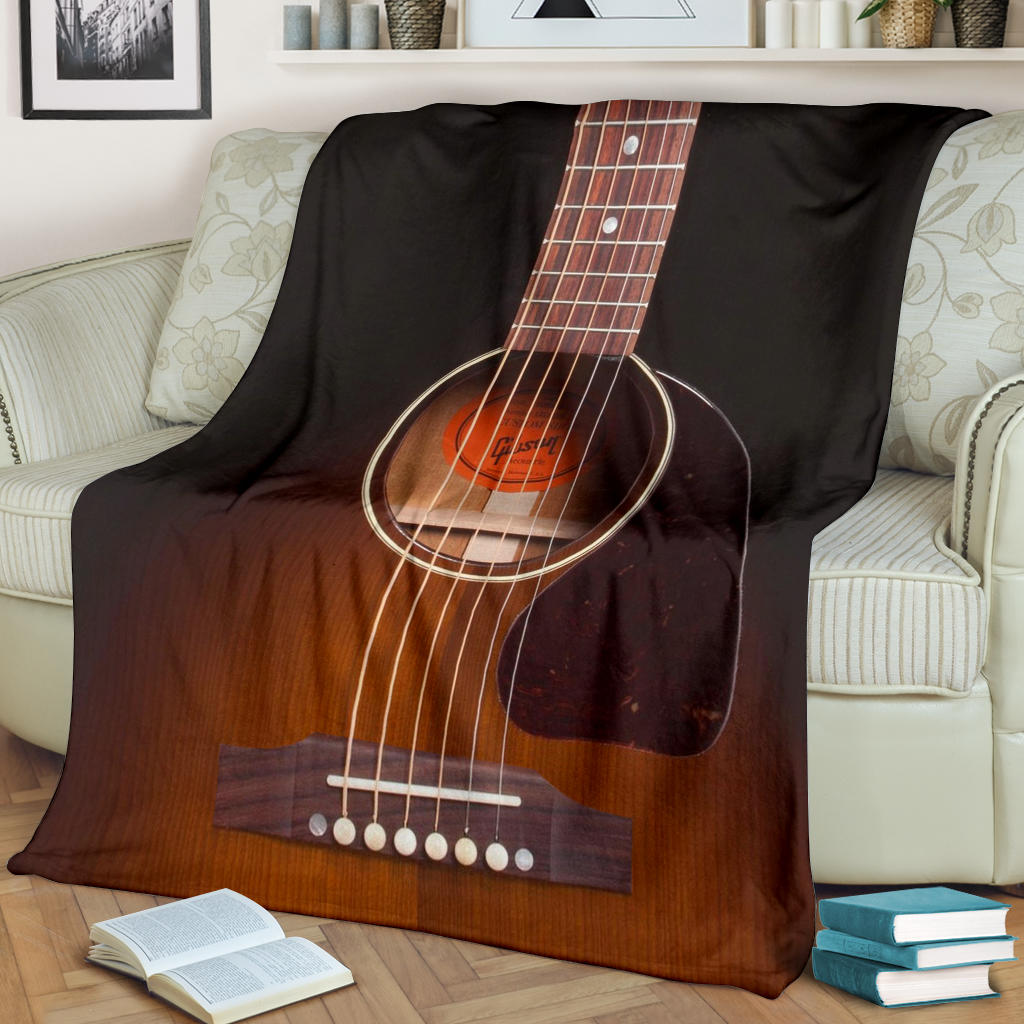 Black Guitar Premium Blanket