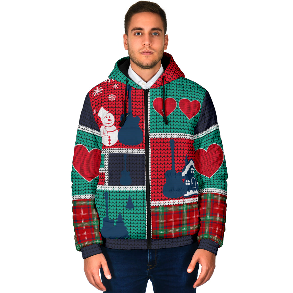 Guitar Christmas Zip Hooded Jacket