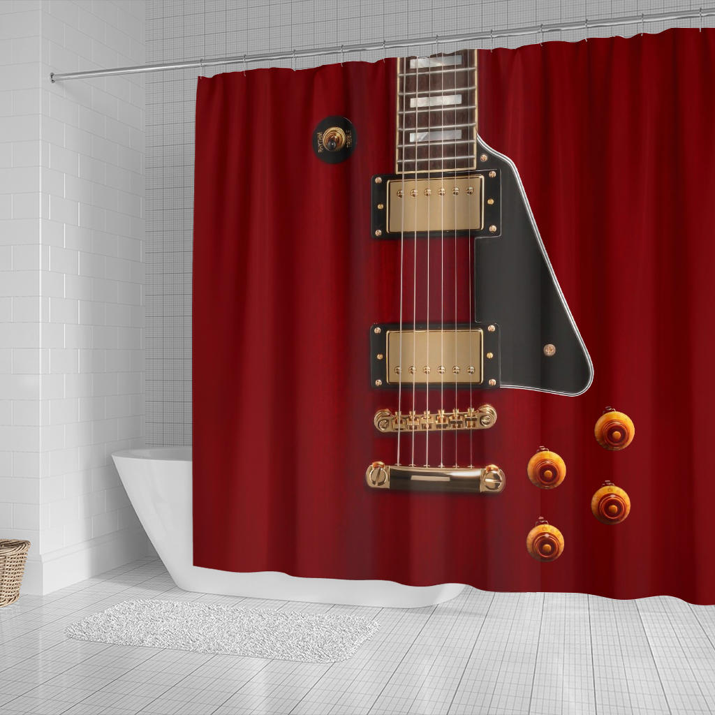 Anniversary Guitar Shower Curtain - { shop_name }} - Review