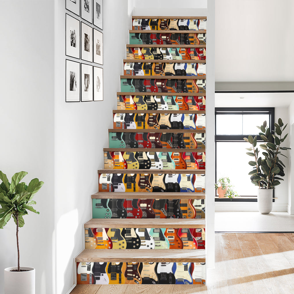Guitars Stair Stickers