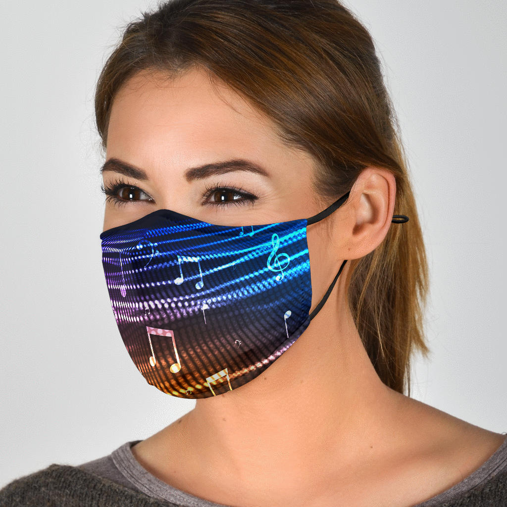 Premium Music Notes Face Mask