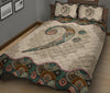 Bass Clef Mandala Quilt Bed Set