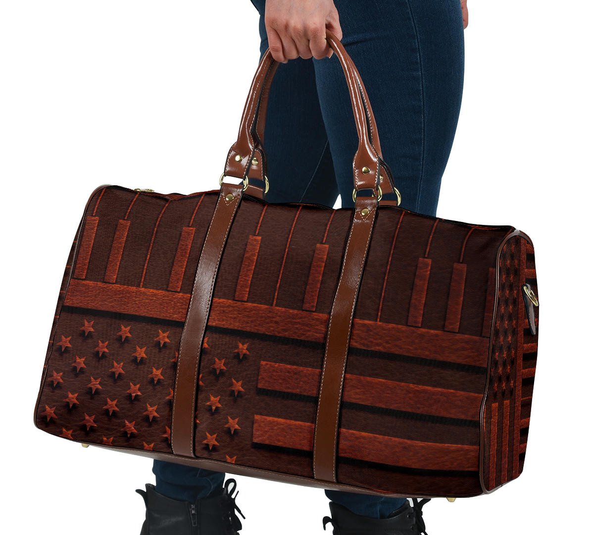 Piano American Flag Travel Bag