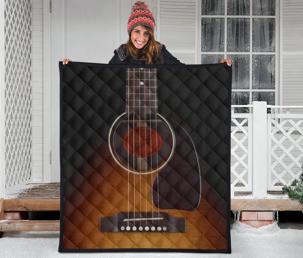 Black Guitar Premium Quilt