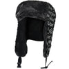 Musical Notes Pattern Black Trapper Hat