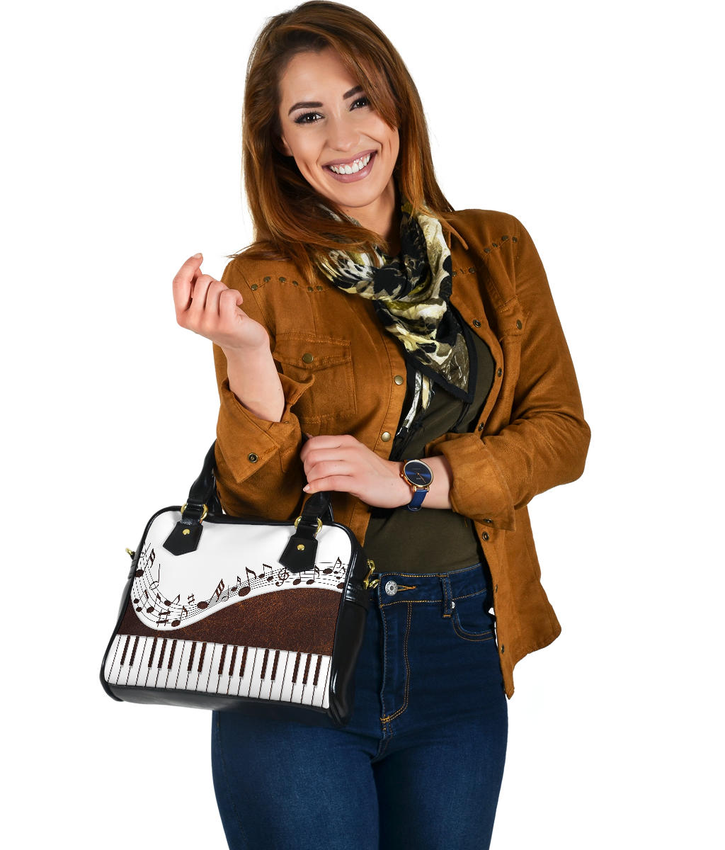 Piano Keys Music Shoulder Handbag