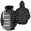 Piano And Music Notes Zip-Up Hoodie