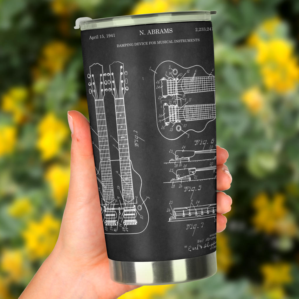 Electric Guitar Black Patent Tumbler