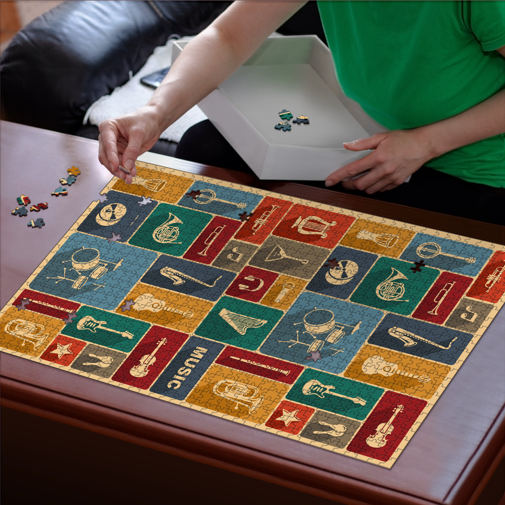 Musical Instruments Wood Jigsaw Puzzle