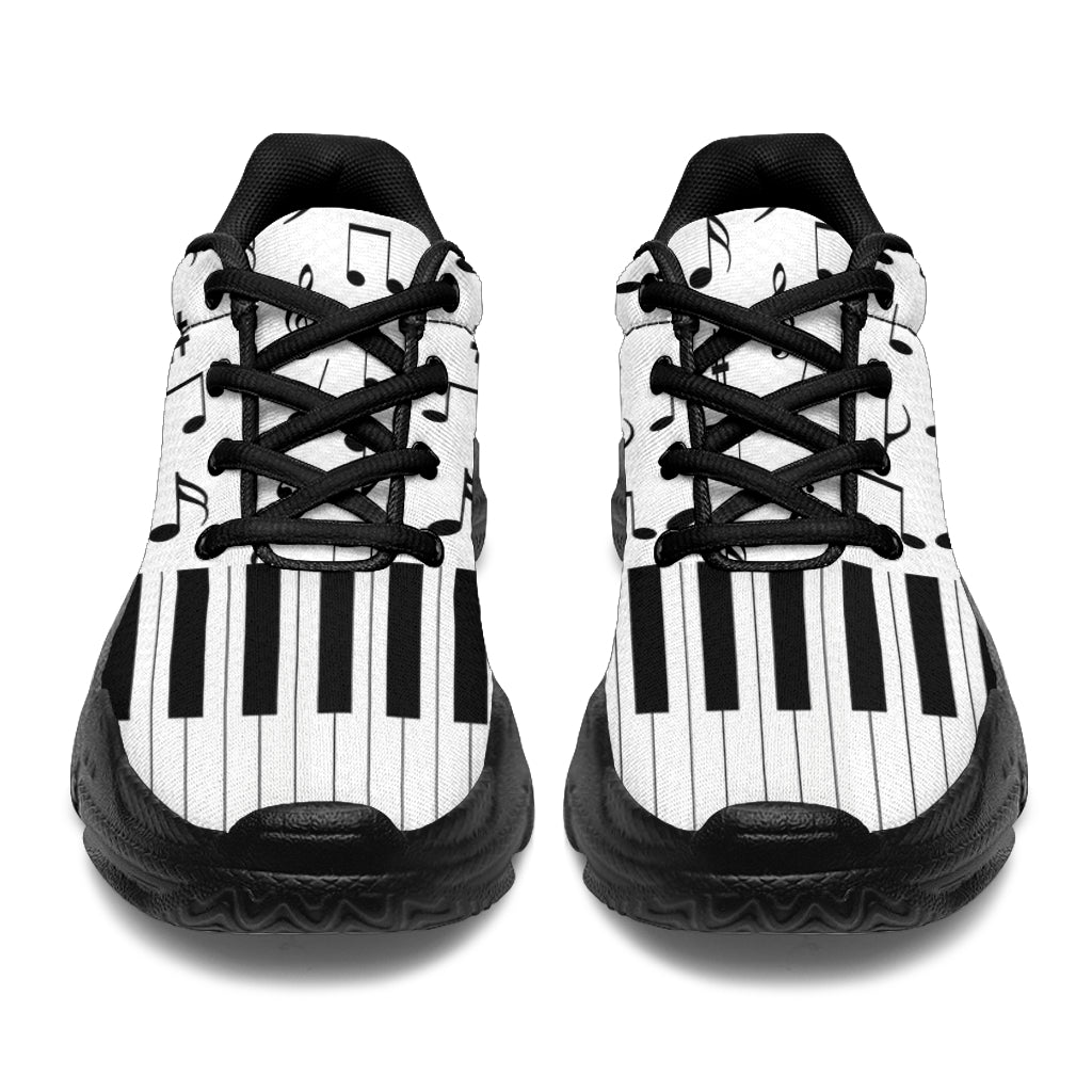 Piano With Music Notes Chunky Sneakers