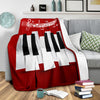 Piano  Key And Musical Notes Premium Blanket