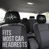 Music Heart Headrest Covers