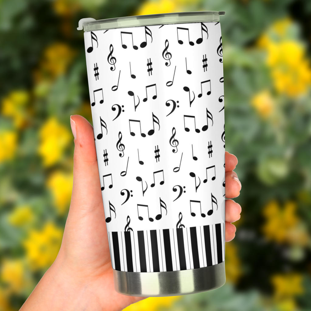 Musical Notes And Piano Art Tumbler