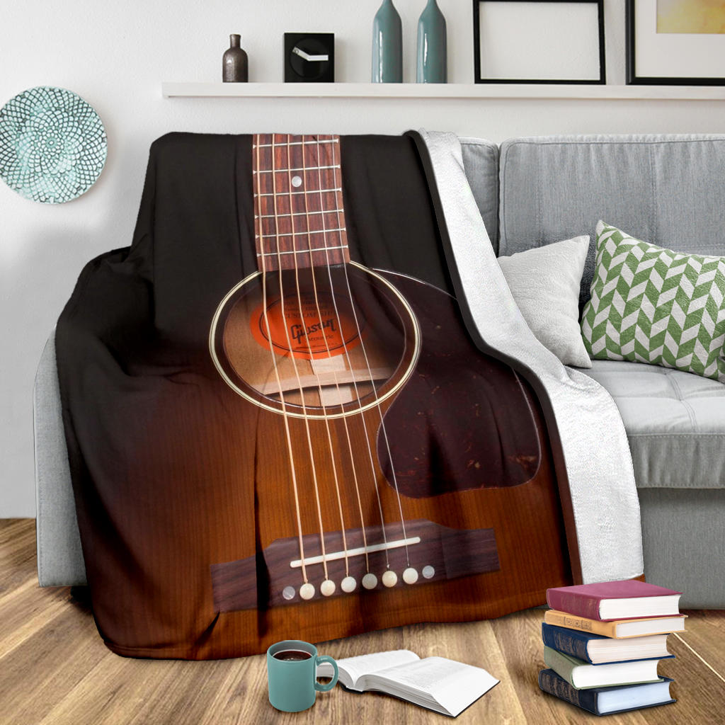 Black Guitar Premium Blanket