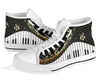 Piano And Music Notes High Tops