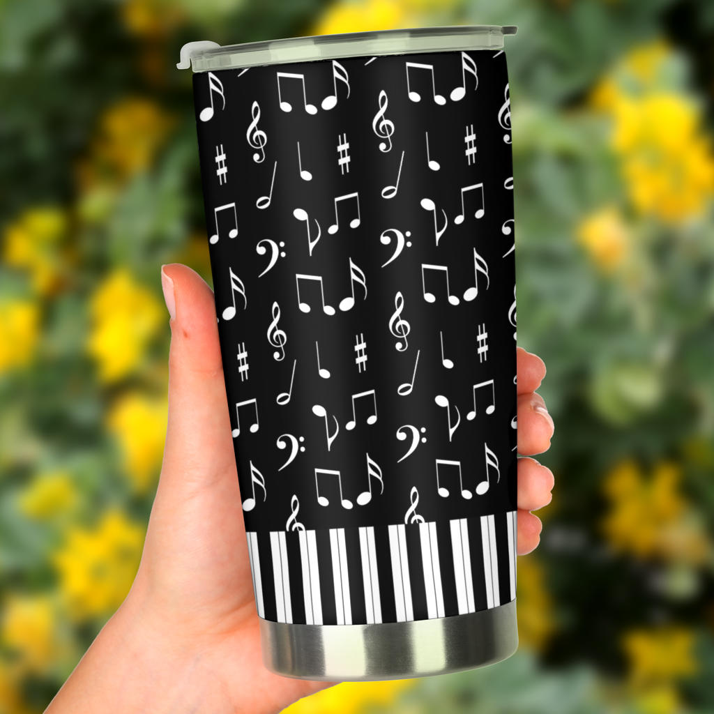 Music Notes And Piano Art Tumbler