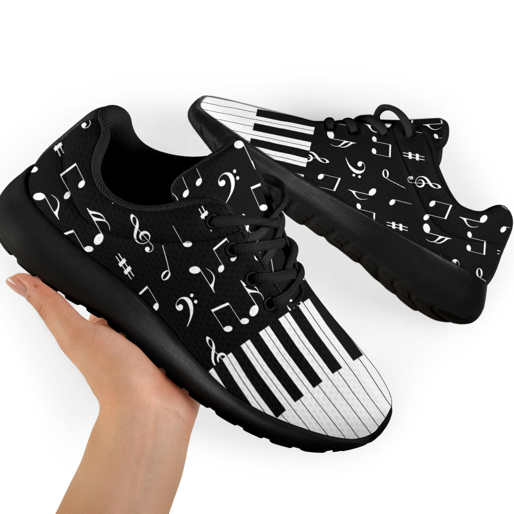 Piano And Music Notes Sport Sneakers