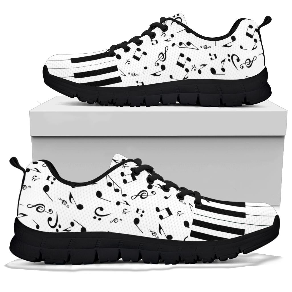 Black and White Piano Key Shoes - Artistic Pod