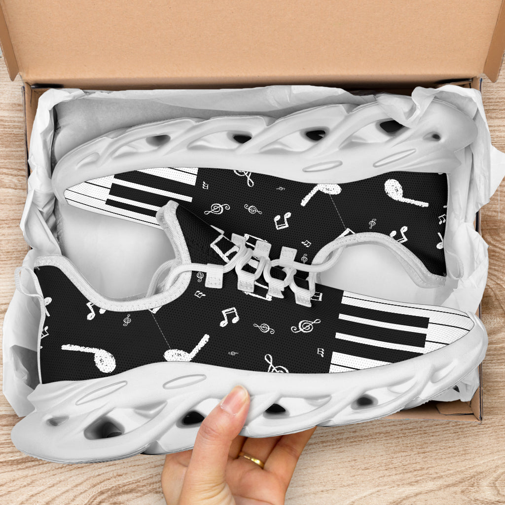 Music Piano Black Sole Sneakers