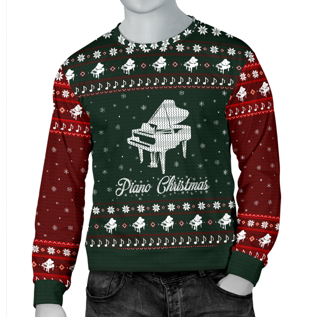 Piano Christmas Men's Sweater