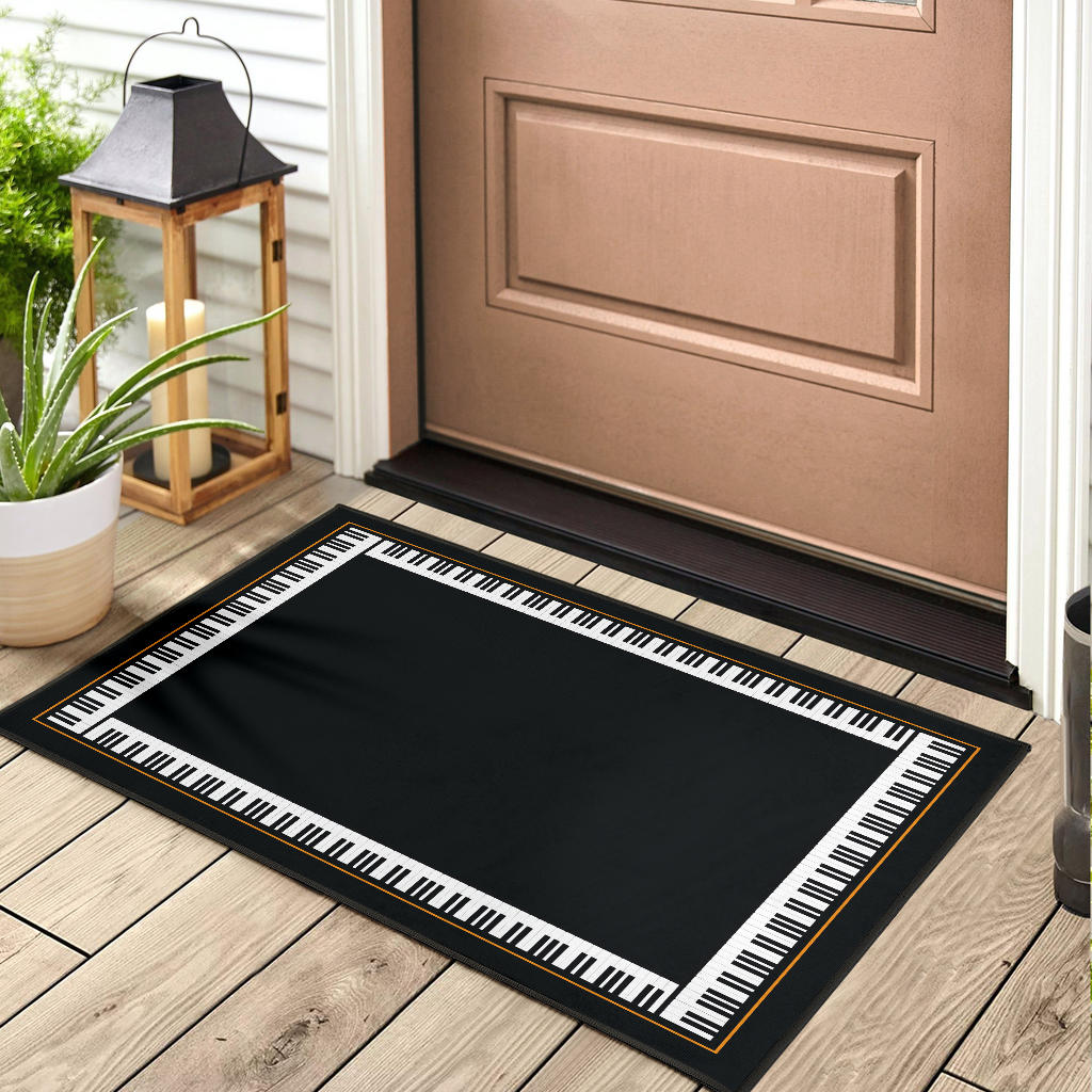 Piano Keys Black Door Mat