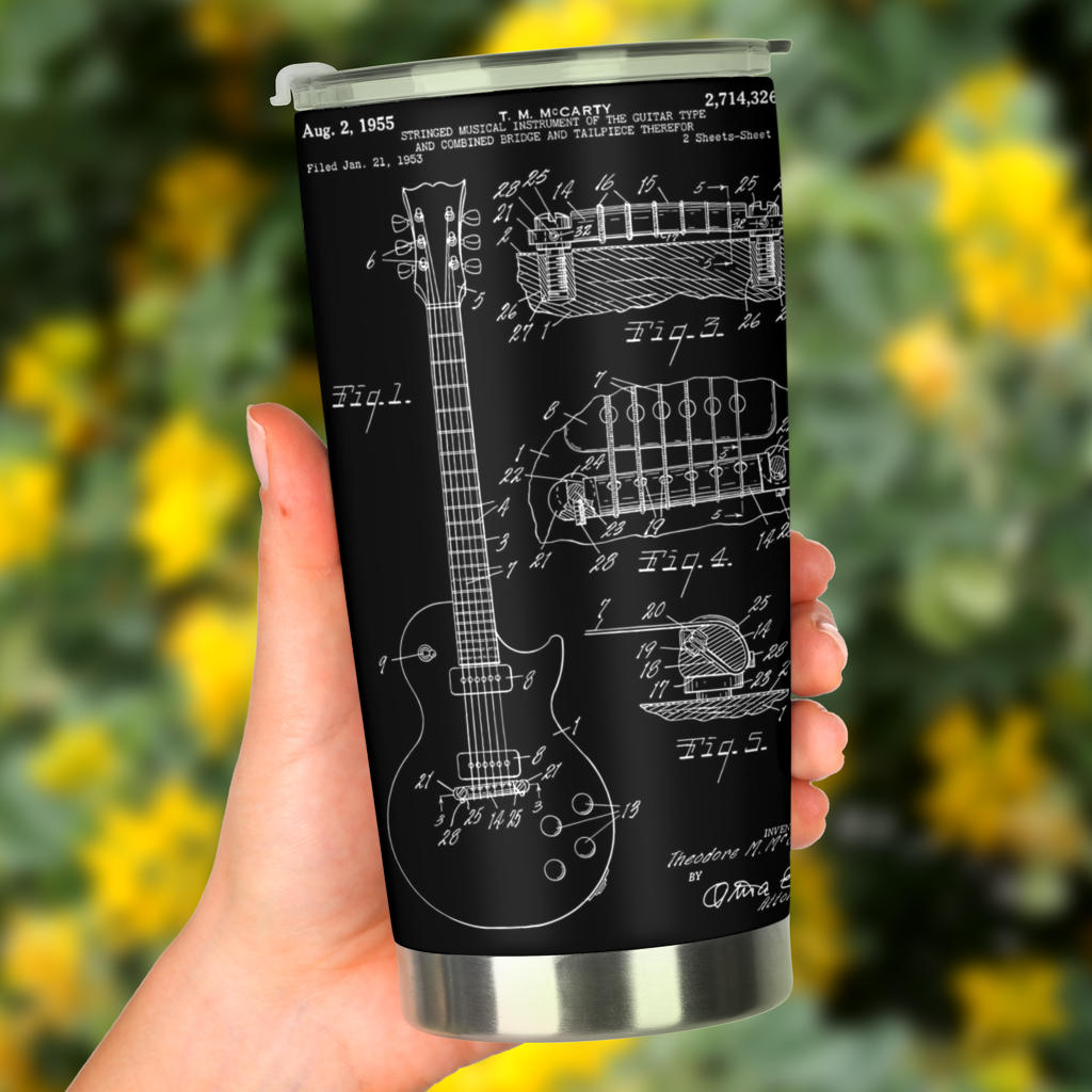 Guitar Black Patent Tumbler