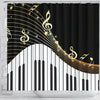 Piano Keys And Music Notes Shower Curtain