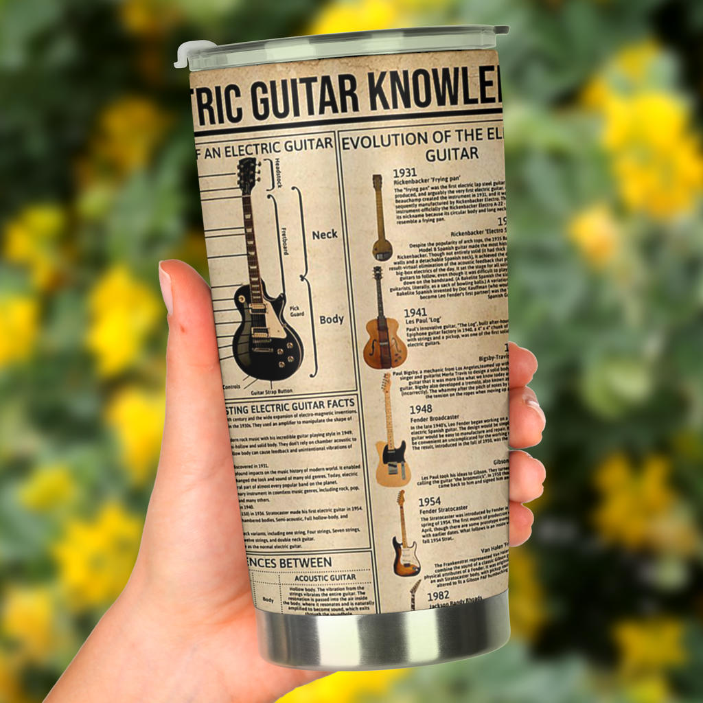 Electric Guitar Knowledge Tumbler