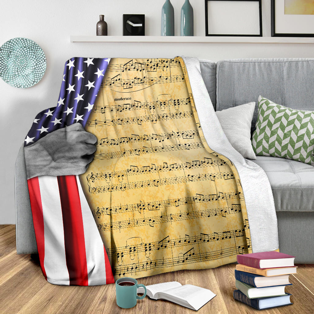Music Notes Sheet Blanket