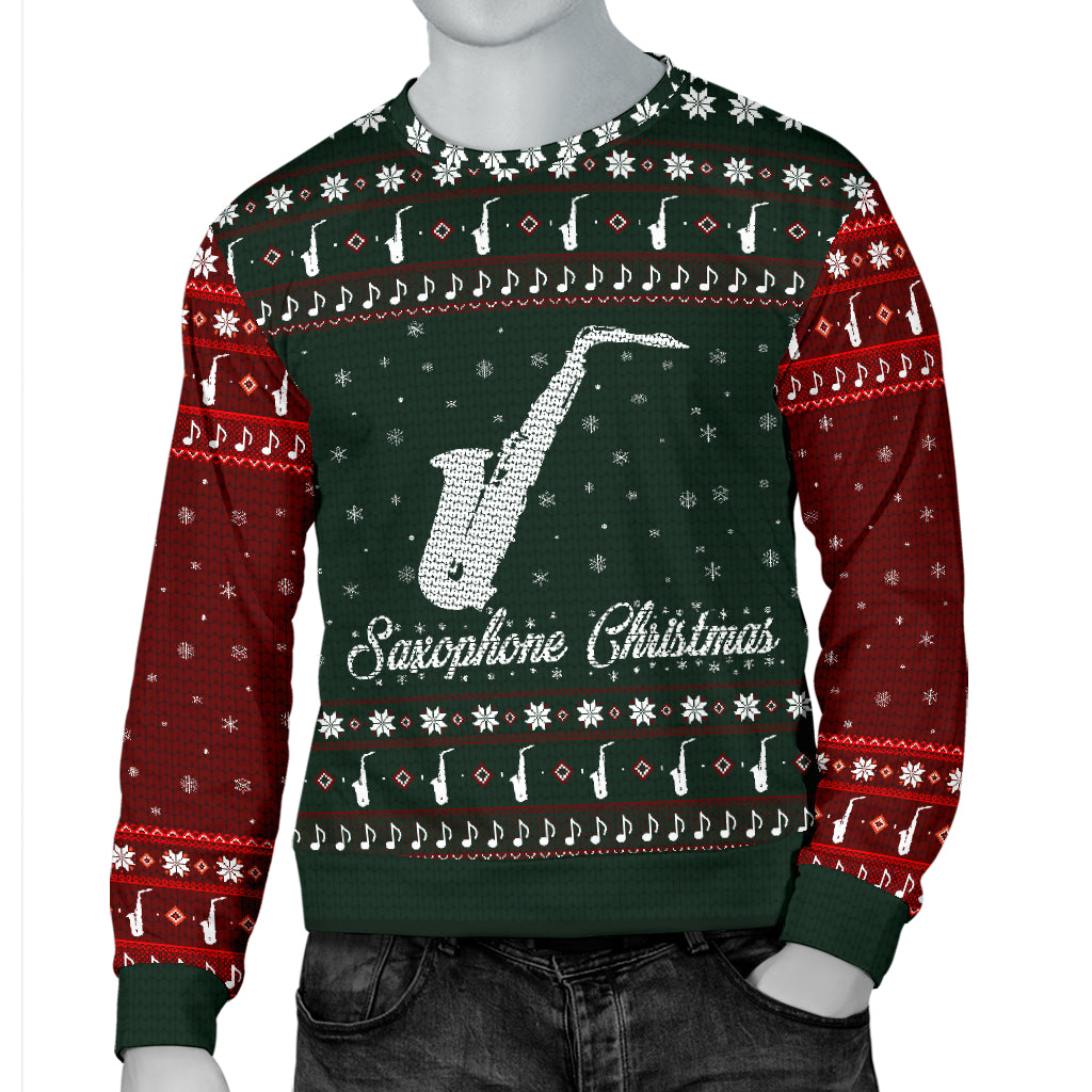 Saxophone Christmas Men's Sweater