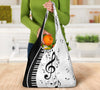 Piano Keys And Music Notes Grocery Bag 3-Pack