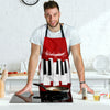 Piano Key And Music Notes Men's Apron