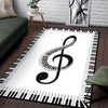 Piano Keys Treble Clef Rug