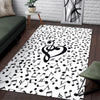 Musical Notes Heart Area Rug