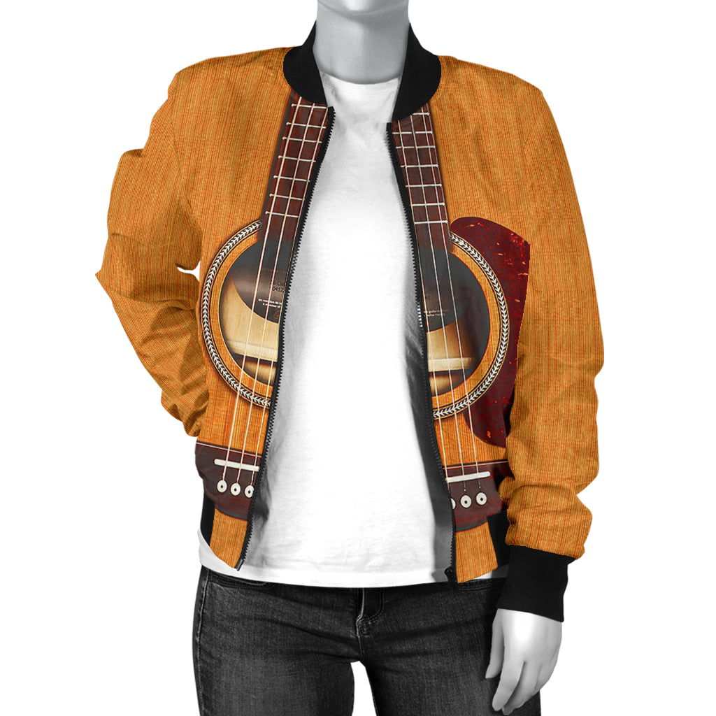 Wooden Guitar Women's Bomber Jacket