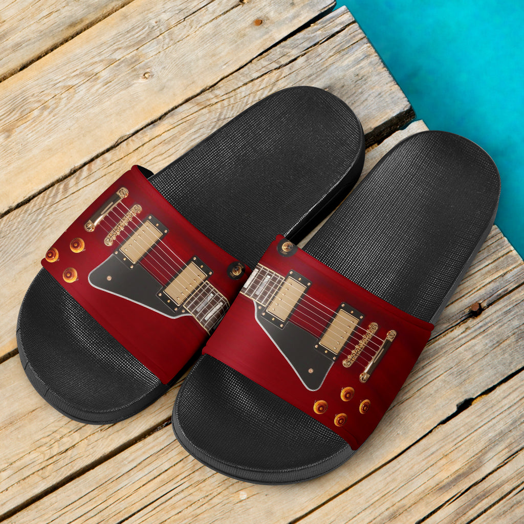Anniversary Guitar Black Slide Sandals - { shop_name }} - Review