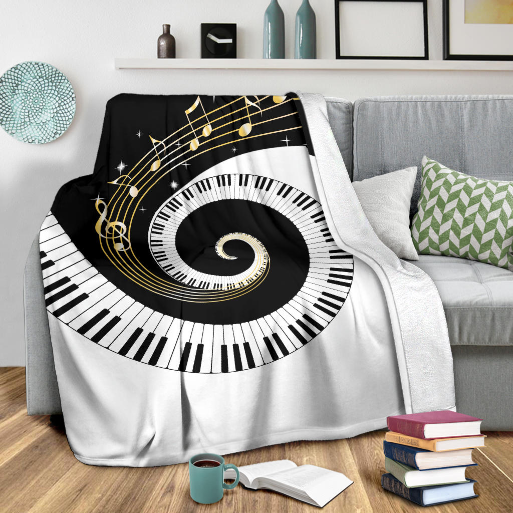 Piano Art Music Premium Blanket
