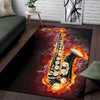 Saxophone Flame Area Rug