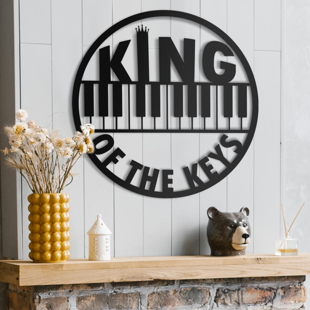 Piano Of The Keys Metal Sign