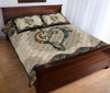 Music Note Heart Mandala Quilt Bed Set