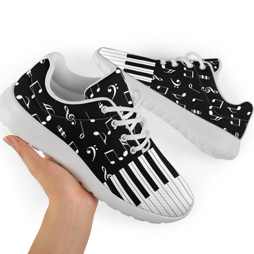Piano Keys And Music Notes Sport Sneakers