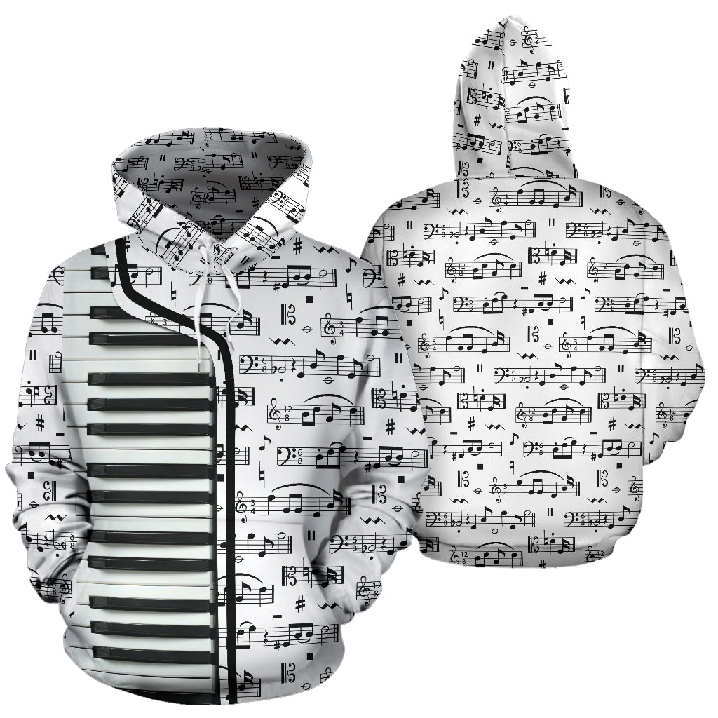 Piano Keys And Music Notes Hoodie
