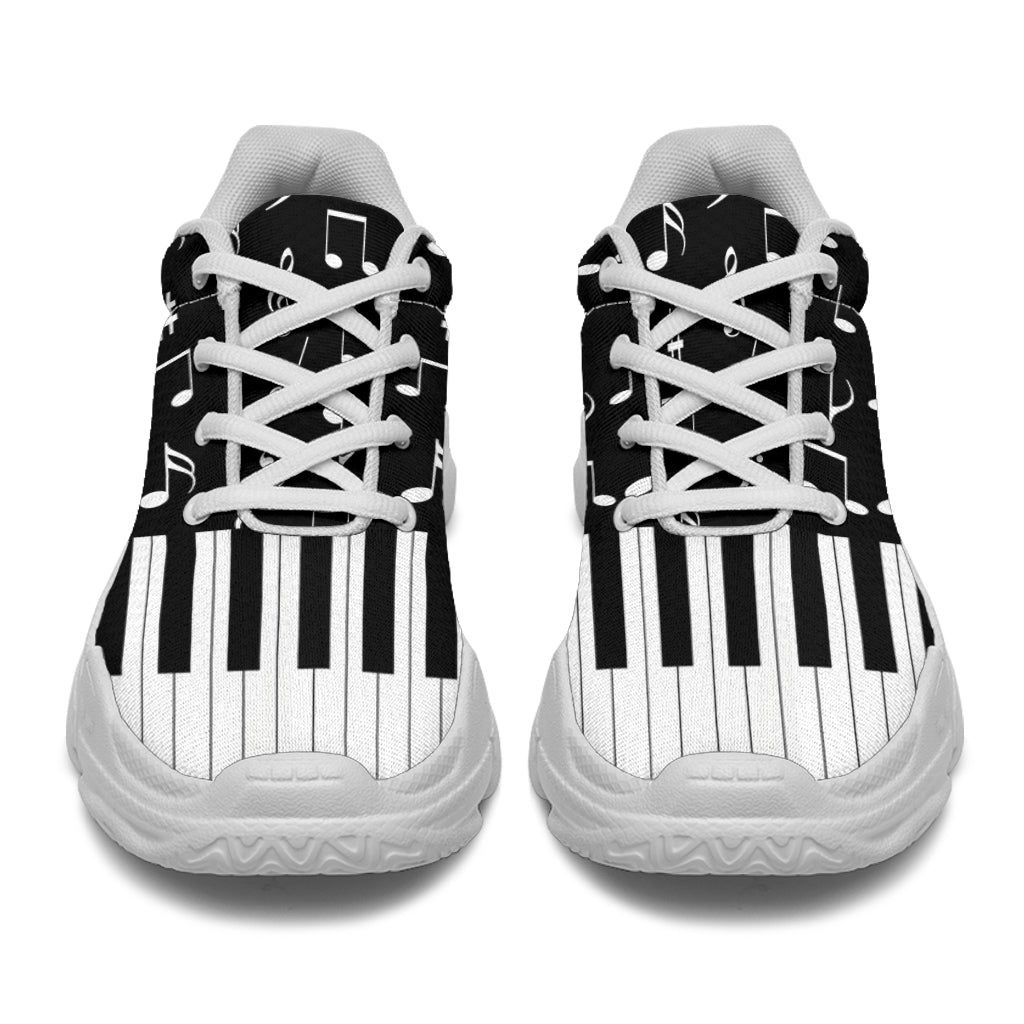 Piano Keys And Music Notes Chunky Sneakers