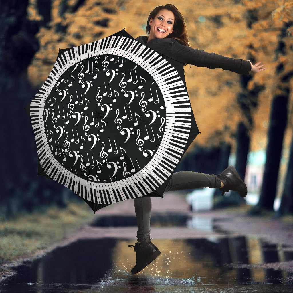 Piano Keys And Music Notes Umbrella
